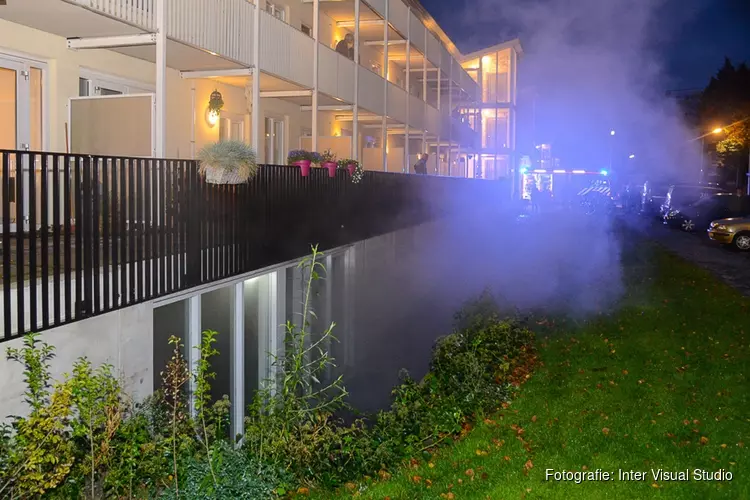 Brand in boxruimte onder flat