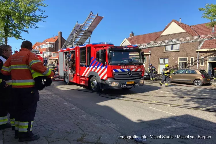 Dakbrand aan Kruistochtstraat Haarlem