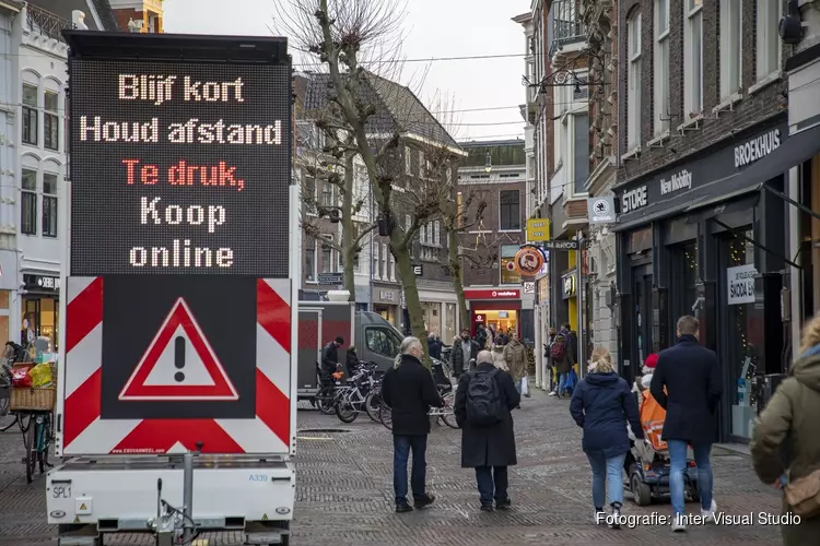 Drukte in Haarlemse binnenstad voor lockdown