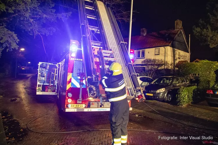 Brand in woning aan de Kleine Sparrenlaan in Bennebroek