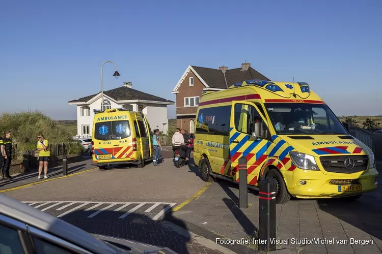 Wielrenner lelijk ten val op de Boulevard Paulus Loot