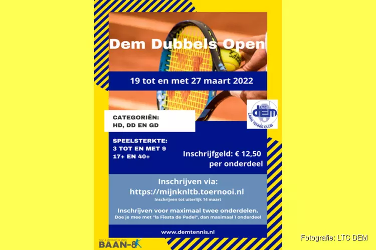 DEM Dubbels Open van 19 t/m 27 maart