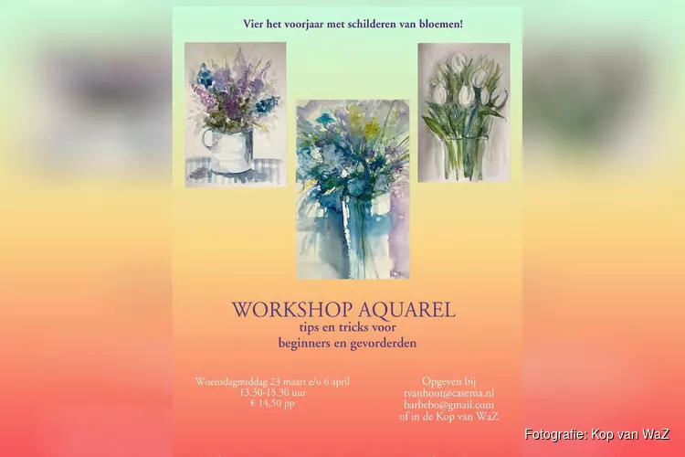 Workshop acquarel Barbera Berghuis en Tineke van Hout