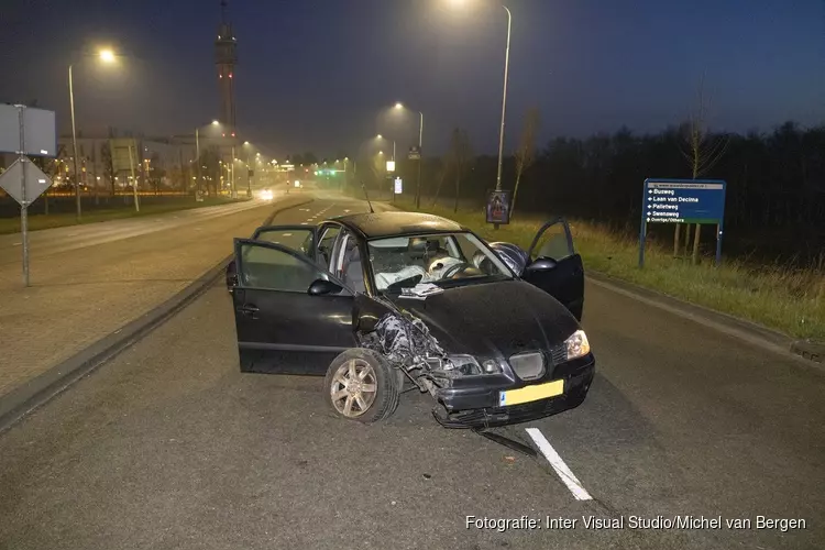 Veel schade bij ongeval op de Camera Obscuraweg in Haarlem