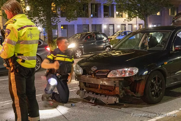 Kop-staartbotsing op Schipholweg in Haarlem