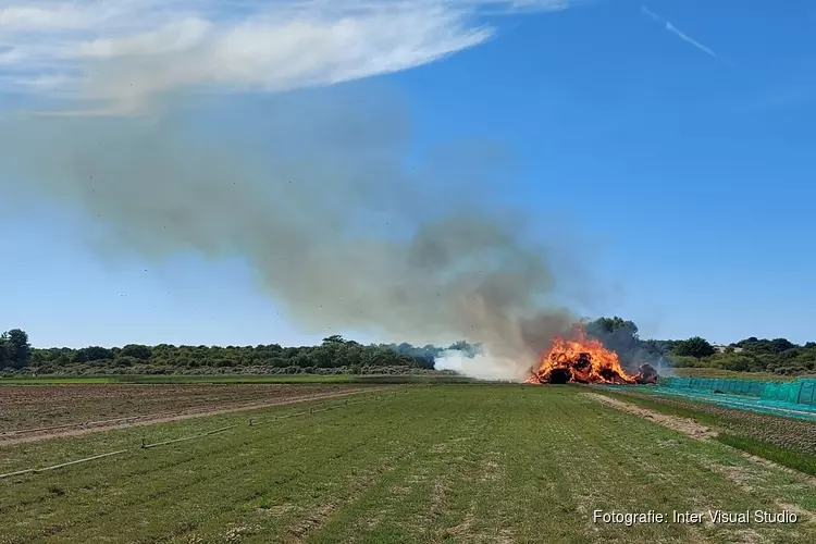 Drie jongens aangehouden voor in brand steken hooiberg