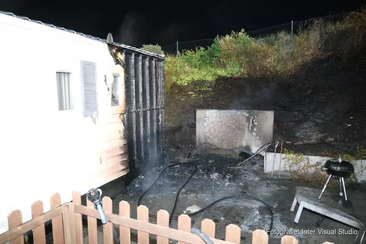 Brand in chalets in IJmuiden