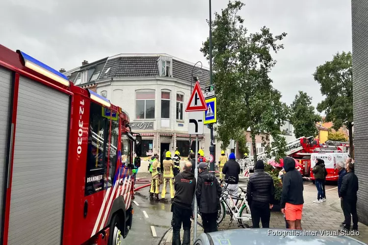 Brand bij cafetaria Emin Oglu in Haarlem