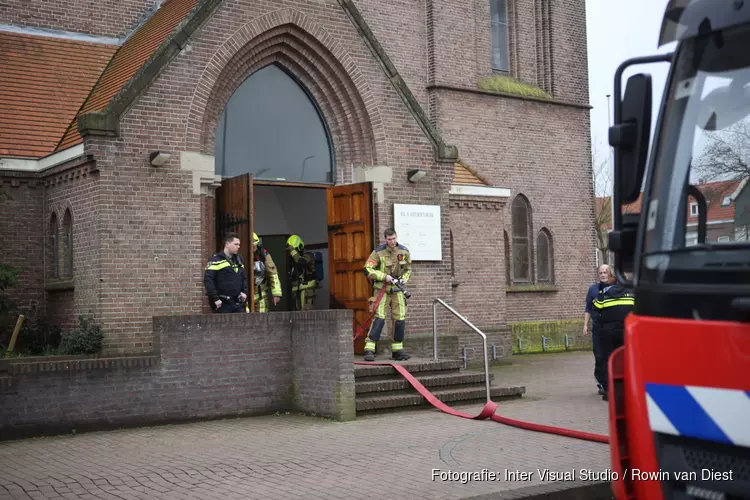 Korte brand in Albertuskerk in Haarlem