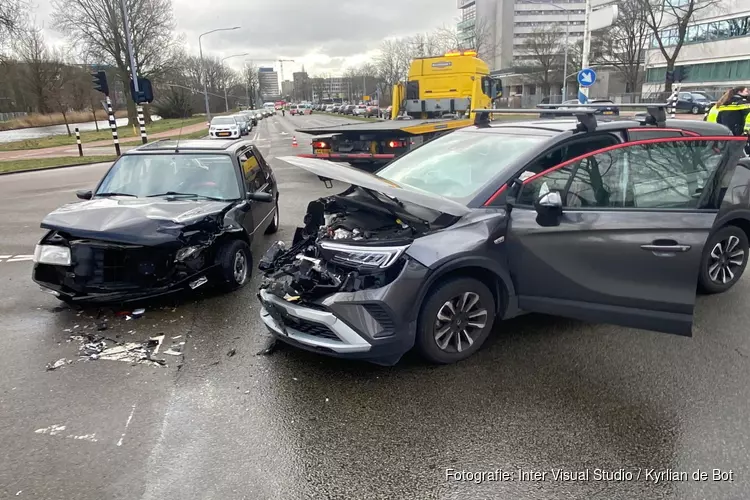 Botsing op de Amerikaweg in Haarlem