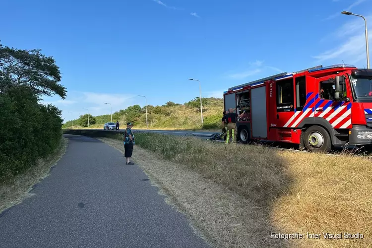 Bermbrand in IJmuiden snel onder controle