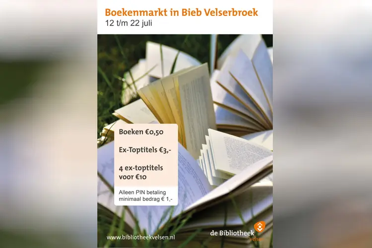 Boekenmarkt in Bibliotheek Velserbroek