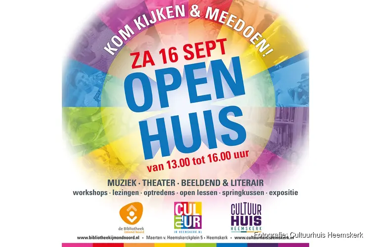 Open huis Cultuurhuis Heemskerk en Bibliotheek IJmond-Noord