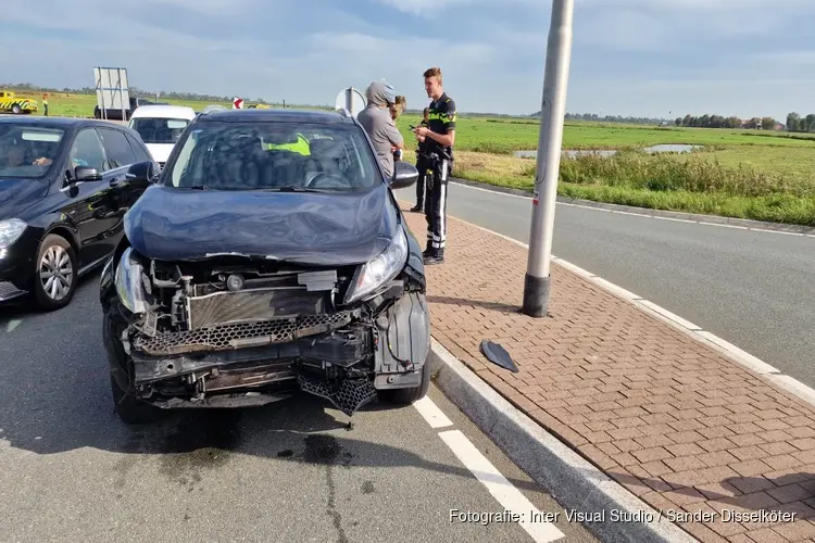 Veel schade bij botsing N203