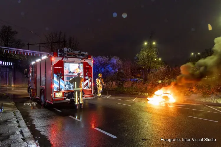 Scooter uitgebrand aan de Oudeweg in Haarlem