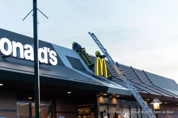 Brand bij McDonald's in Beverwijk