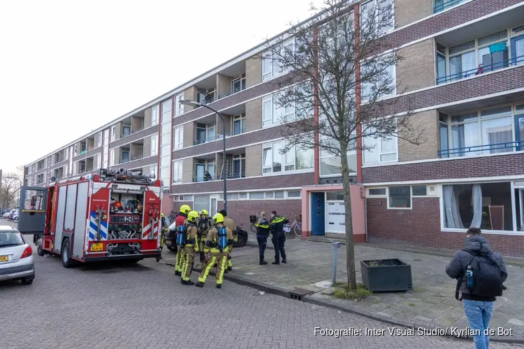 Woningbrand in Haarlem, flat deels ontruimd