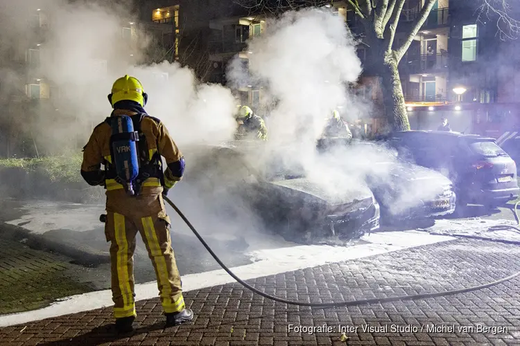 Autobrand aan De Zandkuil in IJmuiden