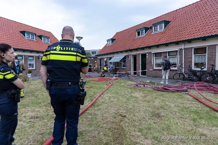 Brand in monumentale woning in IJmuiden