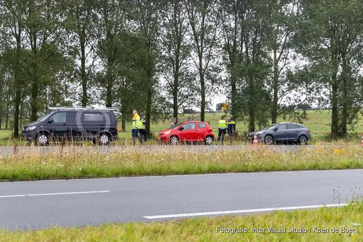 Kopstaartbotsing op N203 in Uitgeest