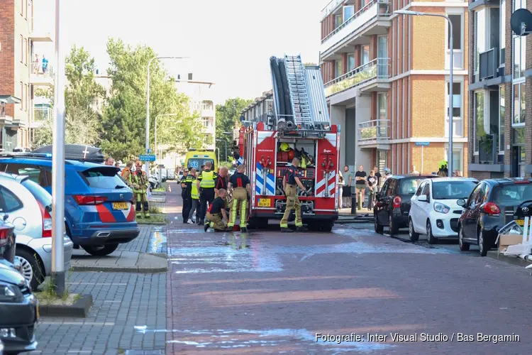 Brand in portiekflat in IJmuiden