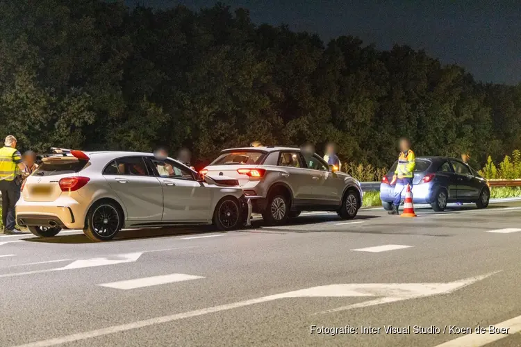 Kopstaartbotsing op A208 in Velsen-Zuid