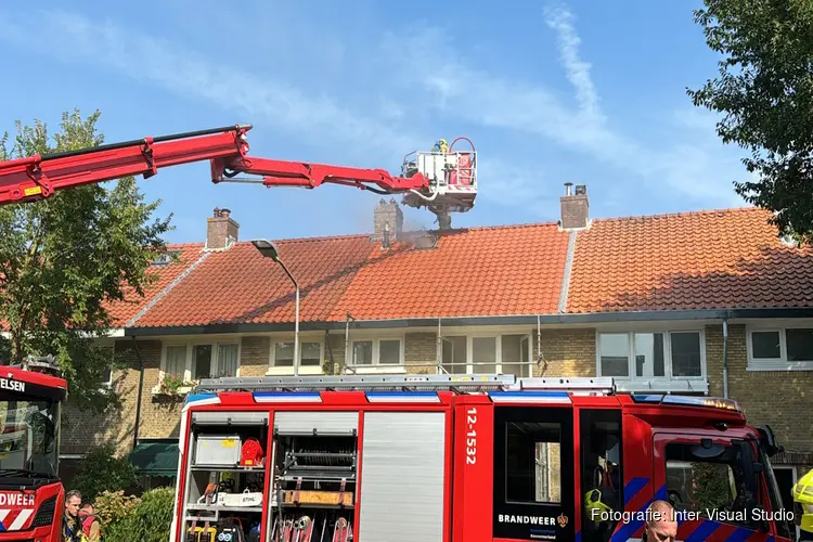 Grote woning brand in Haarlem