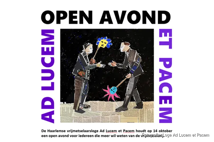 De Haarlemse vrijmetselaarsloge Ad Lucem et Pacem houdt op 14 oktober een open avond voor iedereen die meer wil weten van de vrijmetselarij.