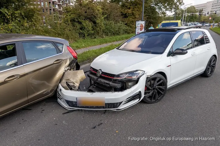 Ongeluk op Europaweg in Haarlem