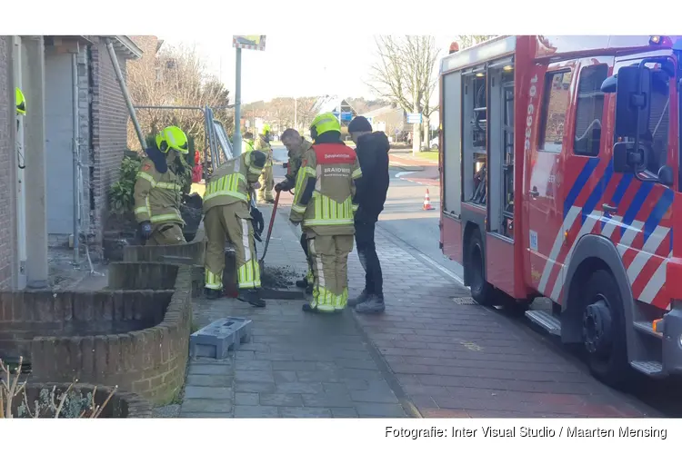 Gaslek aan Prinses Beatrixstraat in Castricum